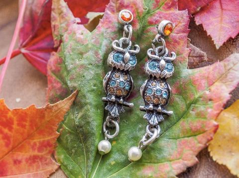 Sparkly Owl Post Earrings