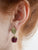 Raspberry Post Leaf Earrings