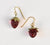 Dainty Strawberry Wire Earrings