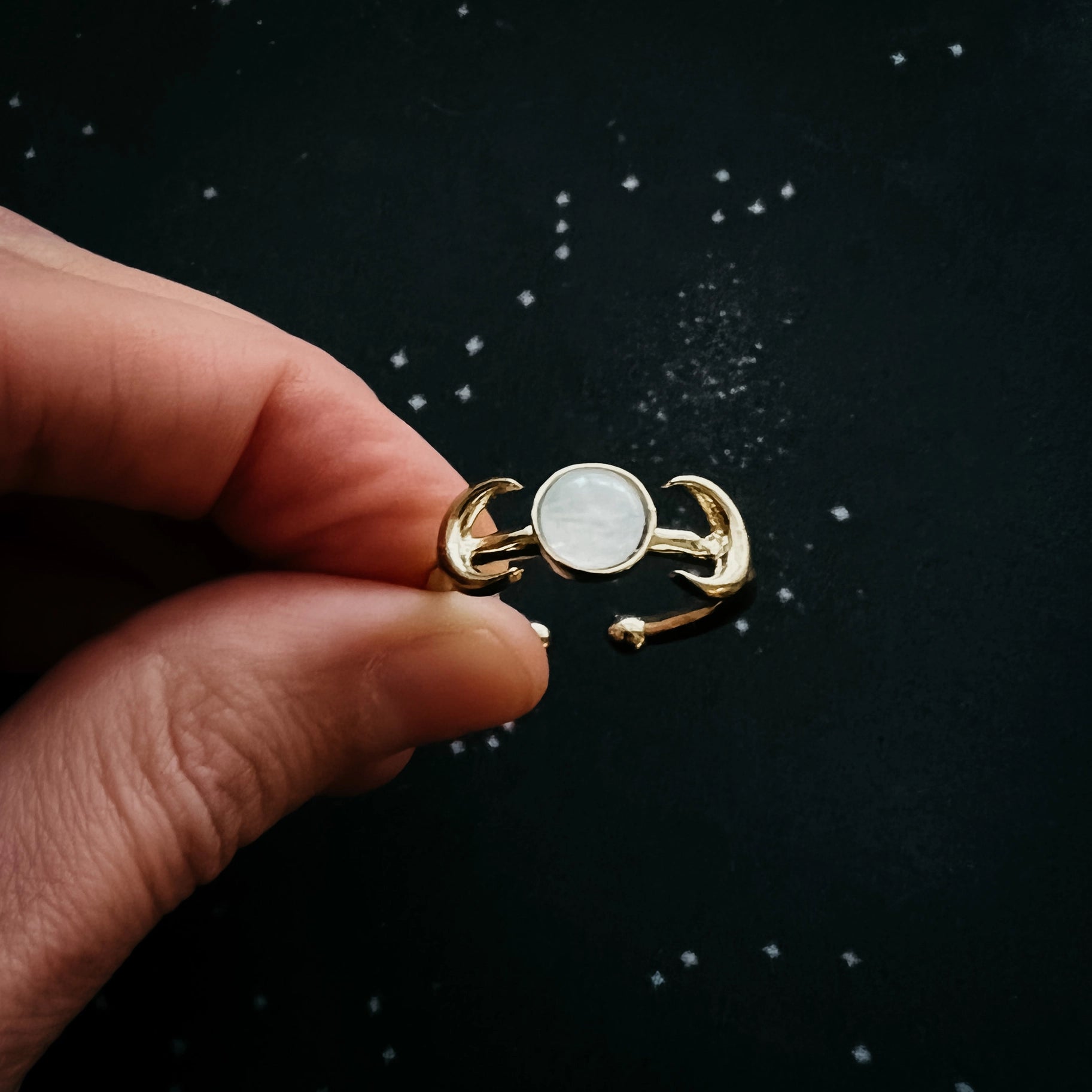 Crescent 2025 moon ring