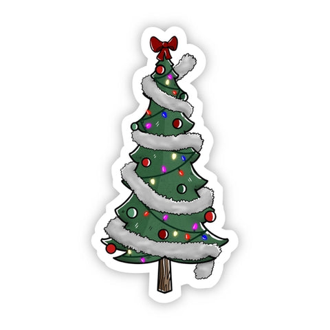 Christmas Tree with Tinsel Sticker