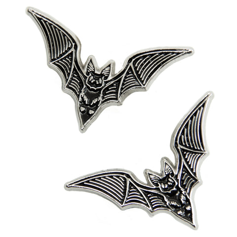 Bat Collar Point Enamel Pin Set of 2