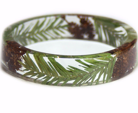 Alder and Spruce Tree Resin Bracelet