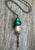 Emerald Forest Mushroom Necklace