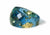 Teal and Gold Flake Ring, Sizes 6-9
