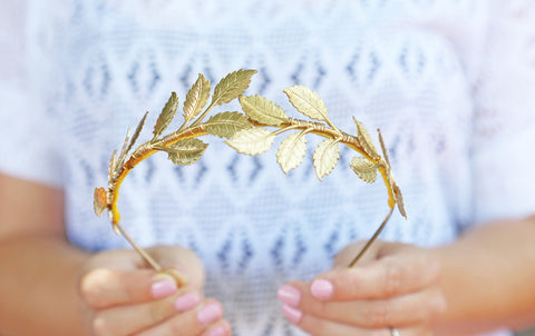 Oversized Leaf Crown - Gold or Silver