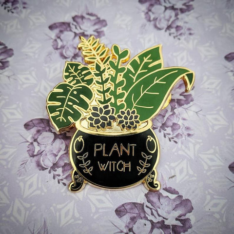Plant Witch enamel pin