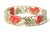 Poppy Red Flower and Gold Foliage Resin Bracelet