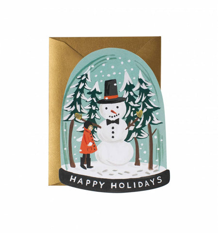 2 Year Gift Sub & Snow Globe Snowman Card